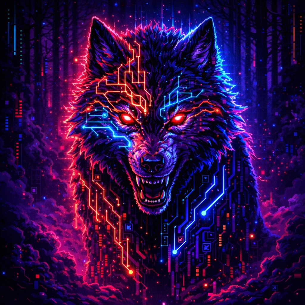 DIAMOND PACK – Cyber Fenrir Pixel Art