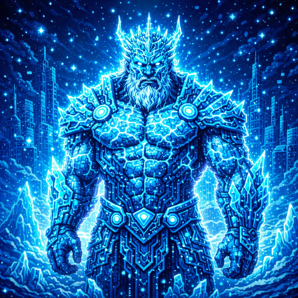 PACK 3 – Cyber Ice Giant Pixel Art